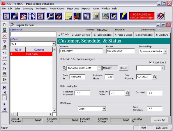 Repair Orders